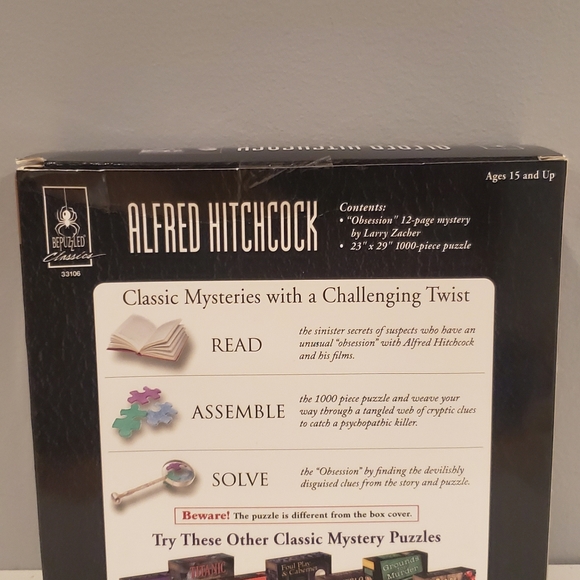 Bepuzzled Puzzles/Games for Home Alfred Hitchcock - Picture 6 of 6
